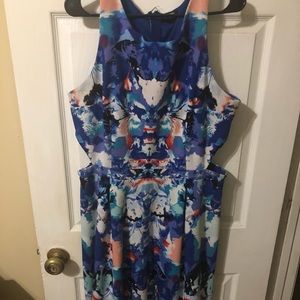 Skater dress with cutout sides